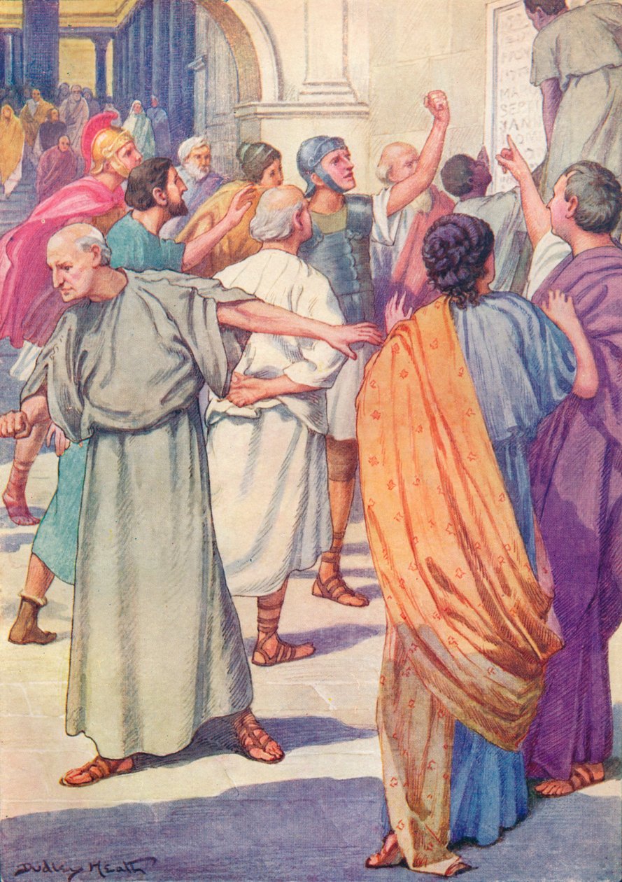 Listen der Verurteilten wurden im Forum aufgehängt von Ernest Dudley Heath