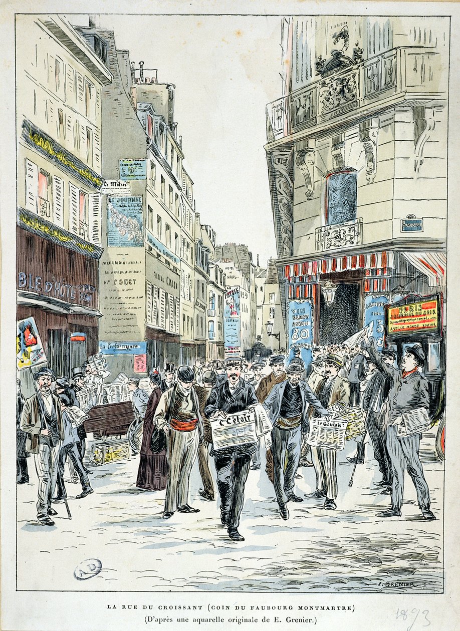 Ansicht der Rue de Croissant im 11. Arrondissement von Paris, 1893 von Ernest Grenier