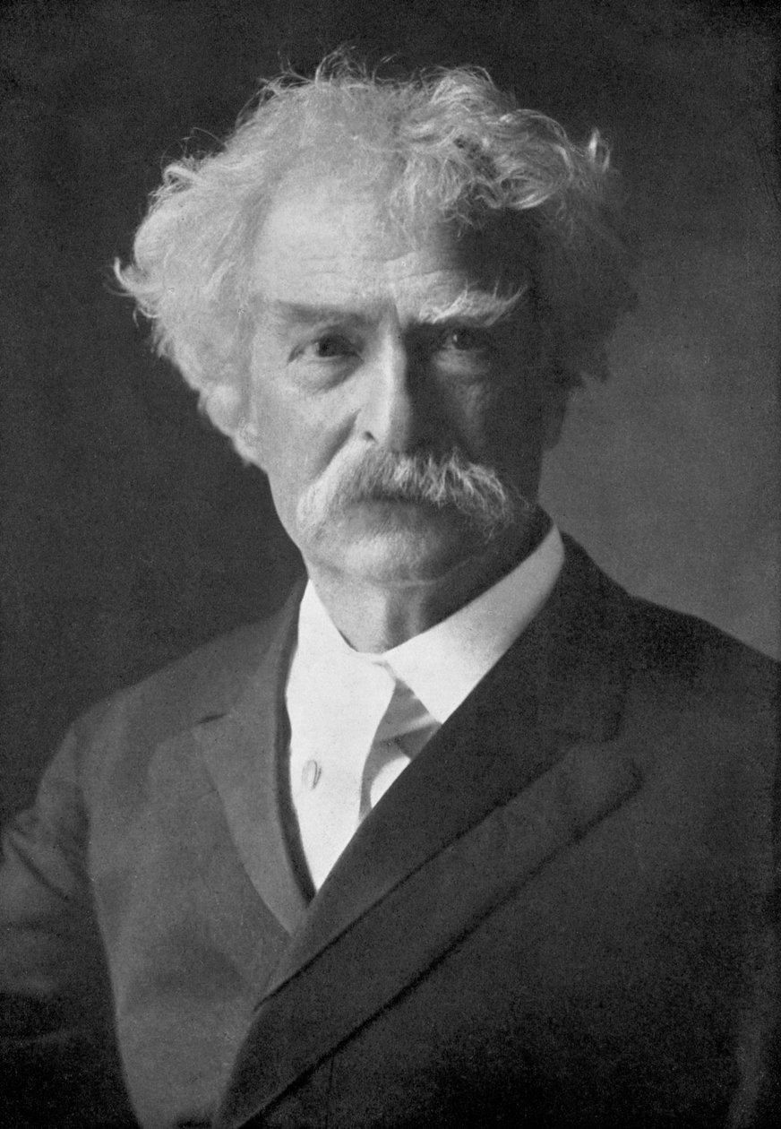 Samuel Langhorne Clemens, amerikanischer Humorist, Romanautor, Schriftsteller und Dozent, 1910 von Ernest Herbert Mills