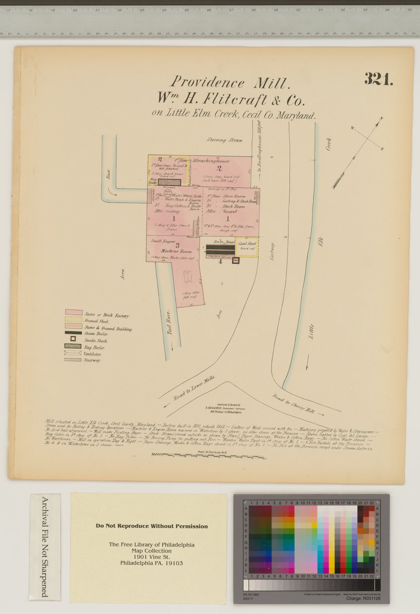 Providence Mill, Little Elk Creek, Maryland, Hexamer General Surveys von Ernest Hexamer