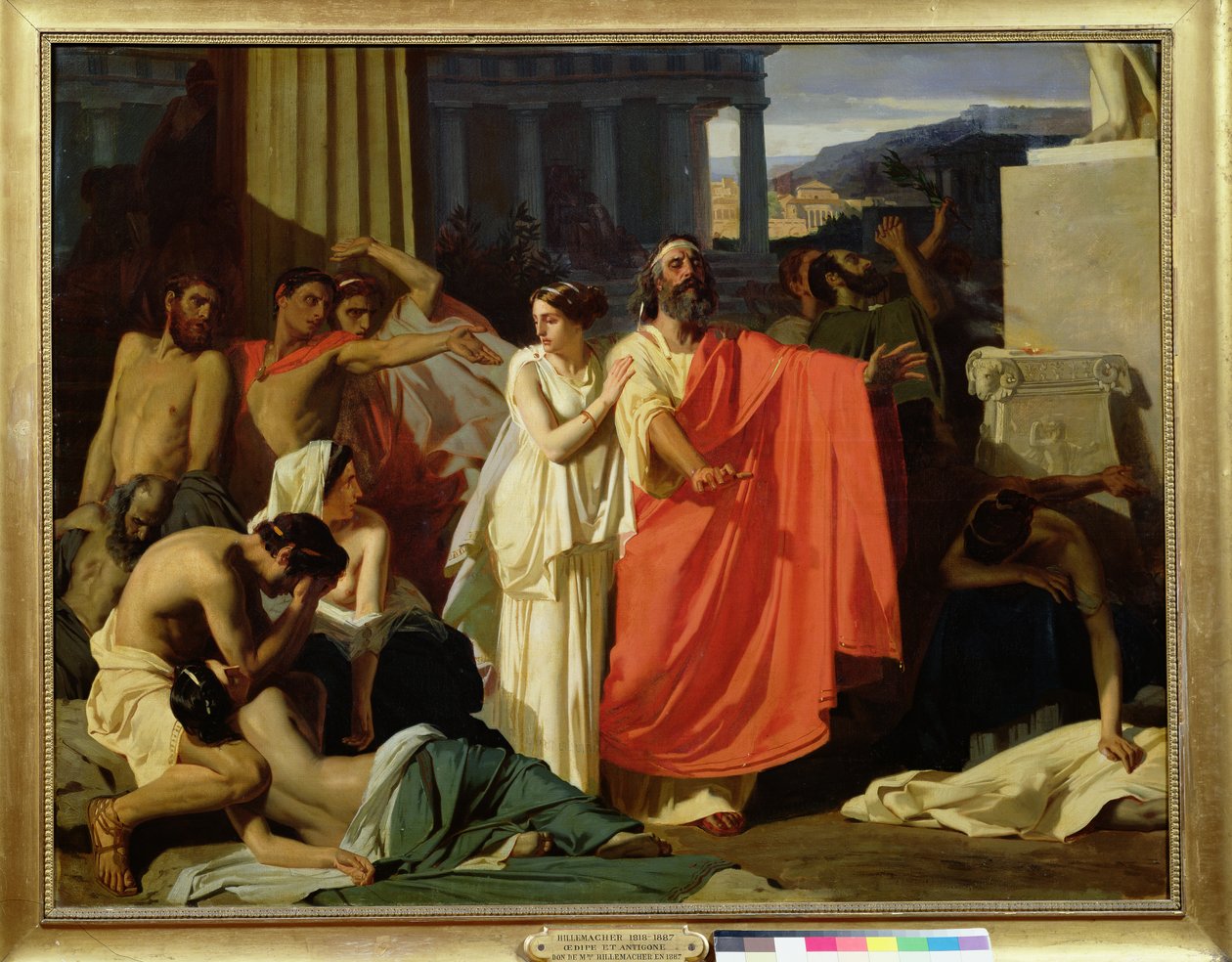 Ödipus und Antigone werden nach Theben verbannt, 1843 von Ernest Hillemacher