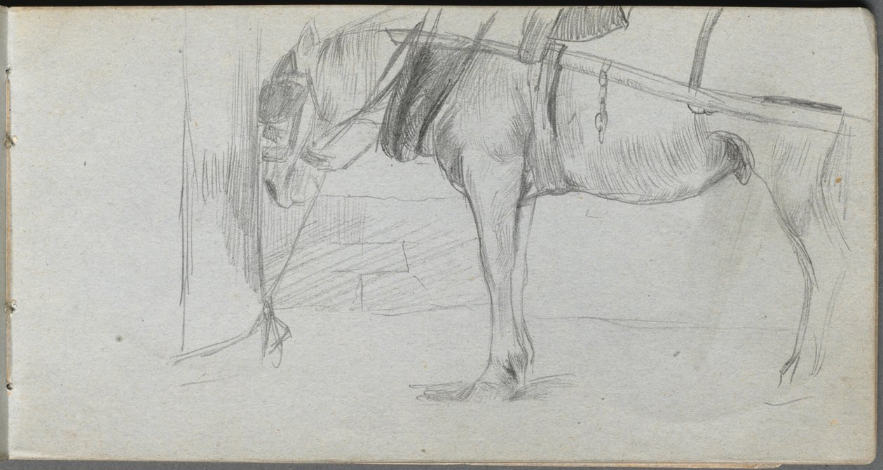 Skizzenbuch, Seite 06: Studie eines Pferdes von Jean Louis Ernest Meissonier