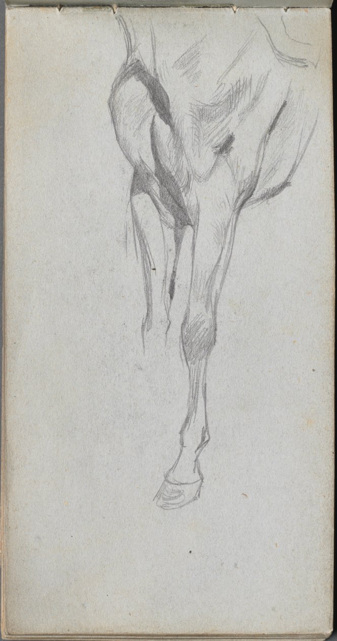 Skizzenbuch, Seite 48: Studie eines Pferdes von Jean Louis Ernest Meissonier