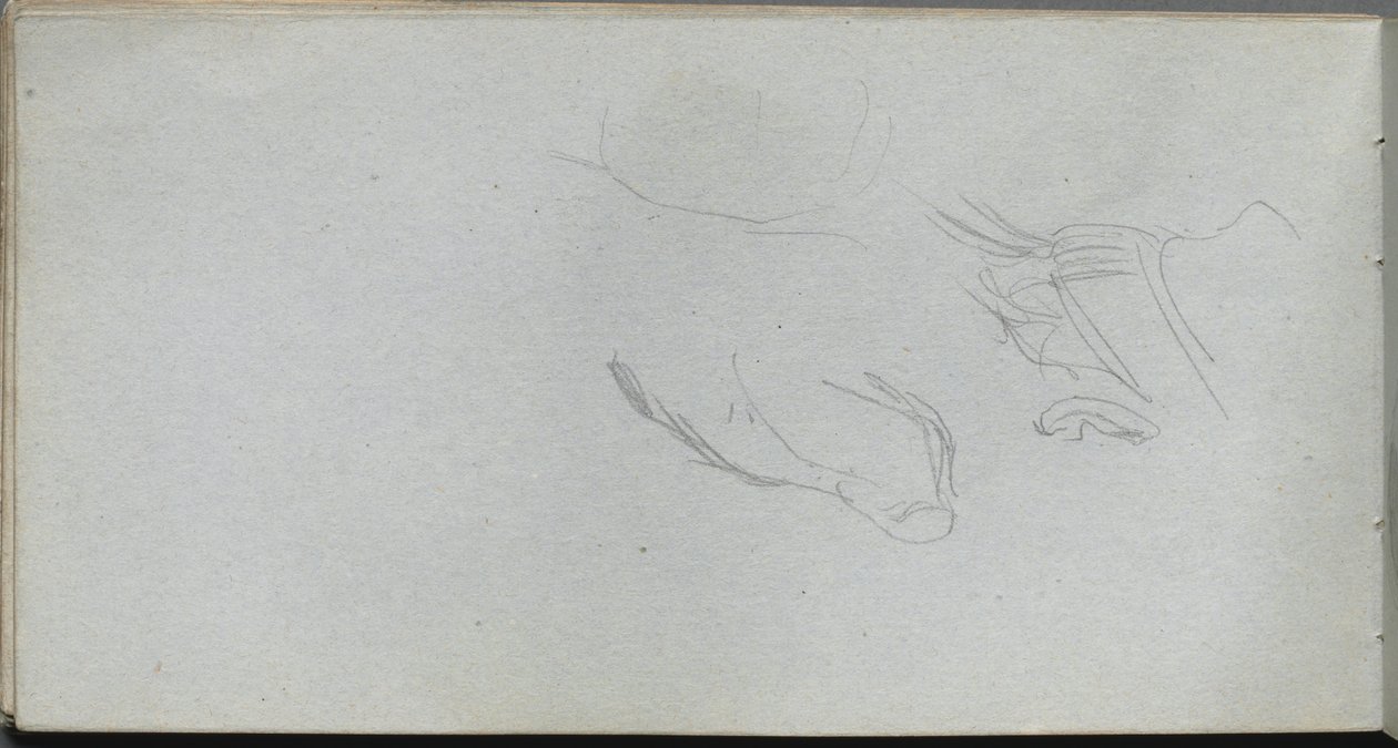 Skizzenbuch, Seite 72: Figurenstudie von Jean Louis Ernest Meissonier