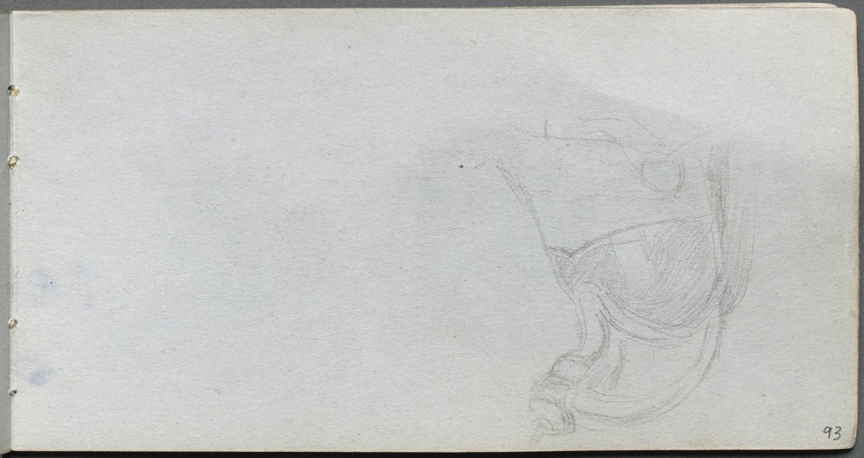 Skizzenbuch, Seite 93: Studie eines Sattels von Jean Louis Ernest Meissonier