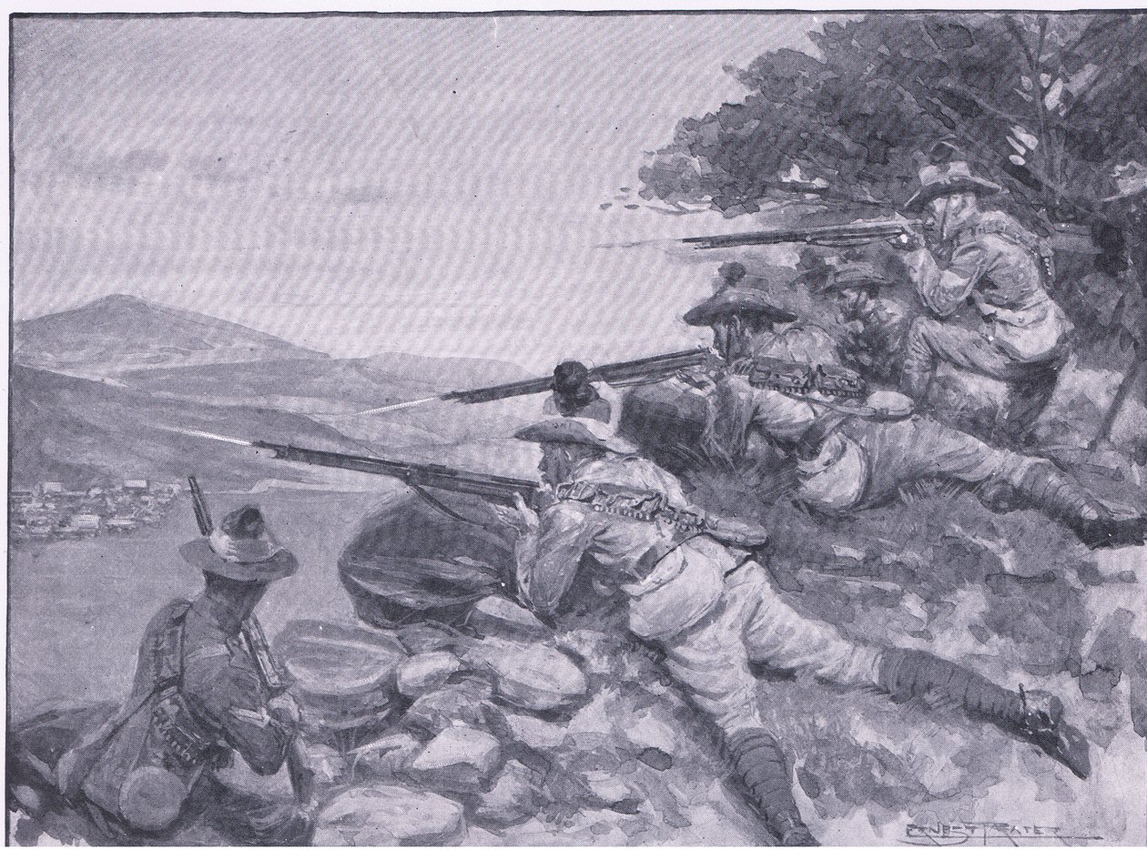 Ihnen eine Chance geben, aus After Pretoria: Der Guerillakrieg veröffentlicht von Harmsworth Bros Limited, 1901 von Ernest Prater