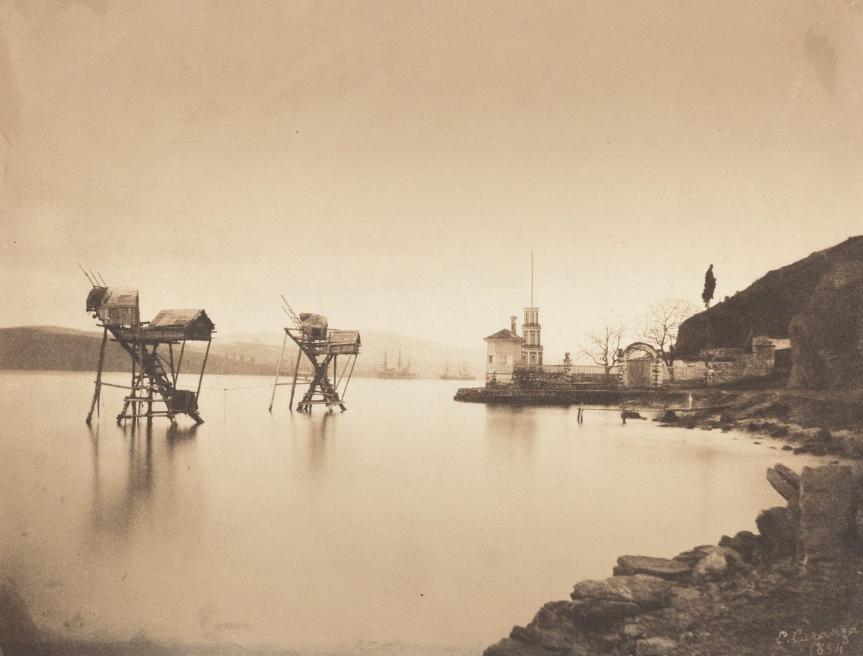 Pecheries bei Kiretch-Bournou Bosphore, Europa Fischereien bei Kiretch-Bournou..., 1854 von Ernest de Caranza