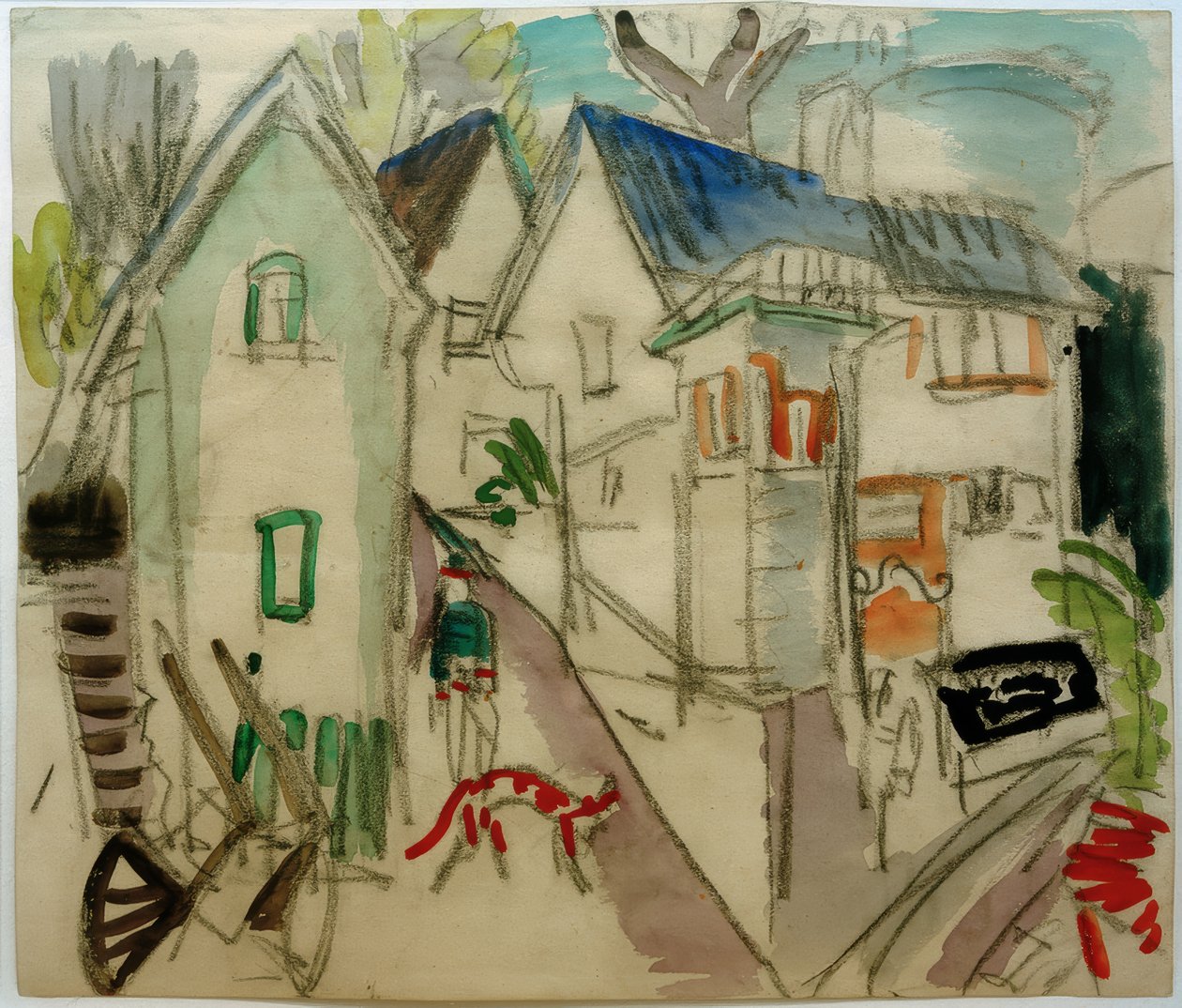 Dorfstraße im Taunus bei Königstein von Ernst Ludwig Kirchner