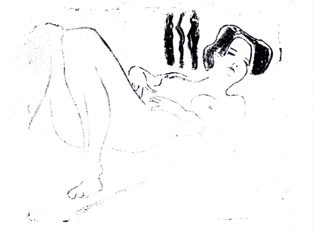 Liegender weiblicher Akt von Ernst Ludwig Kirchner