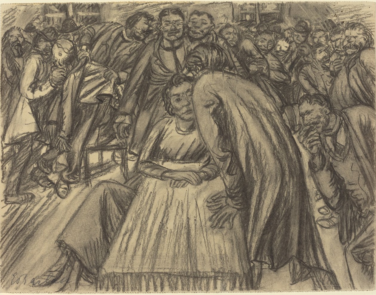 Das Paar in der Menge von Ernst Barlach