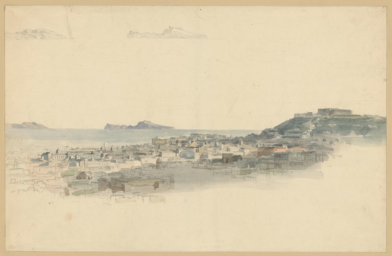 Blick auf Neapel und die Insel Capri von Ernst Fries