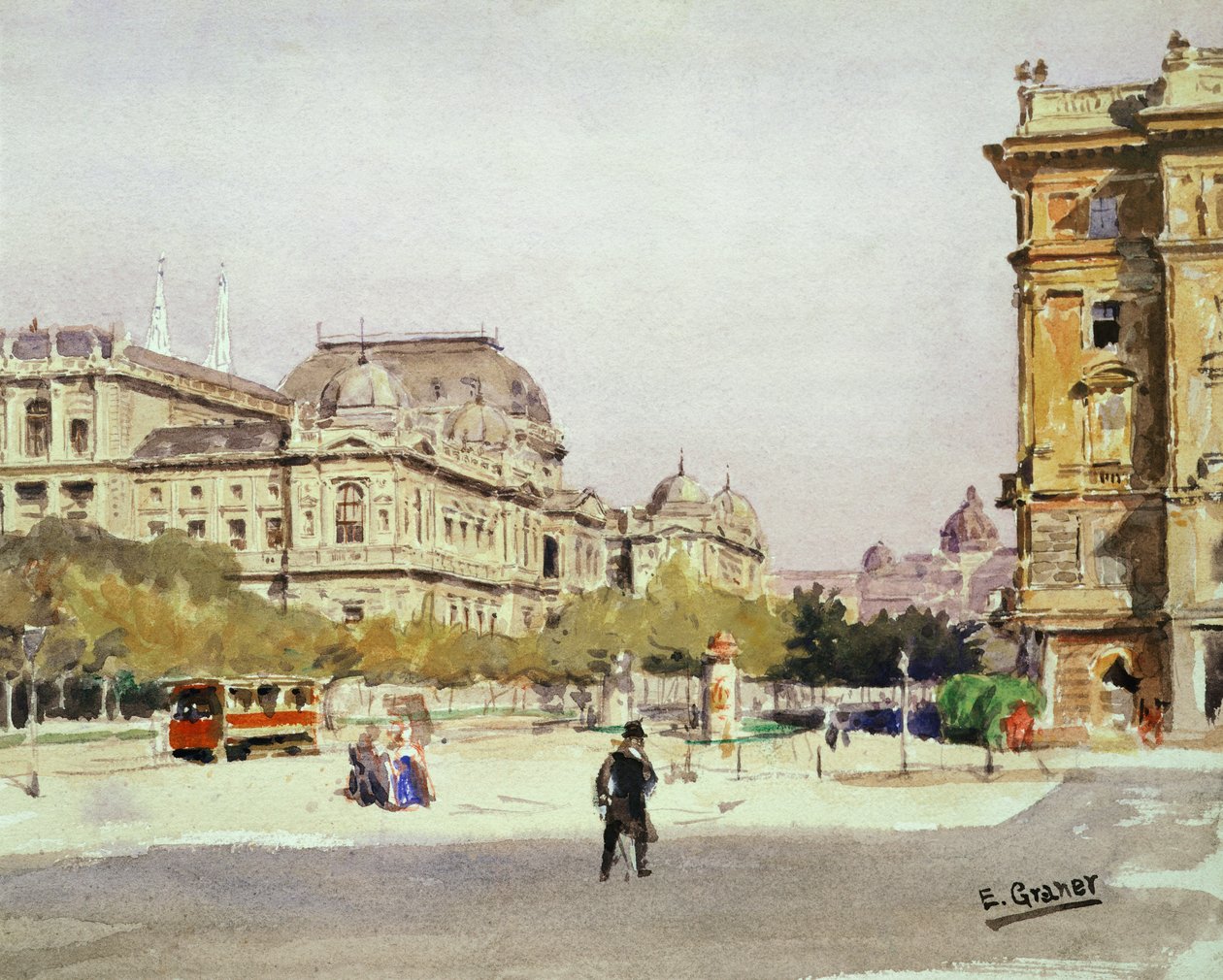 Ring und Opernhaus in Wien, Österreich von Ernst Graner