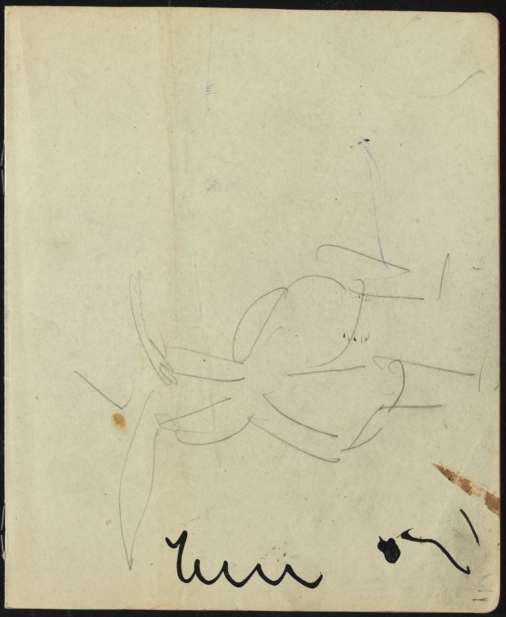 Tänzer und Darsteller Seite aus einem Skizzenbuch, um 1911 von Ernst Ludwig Kirchner