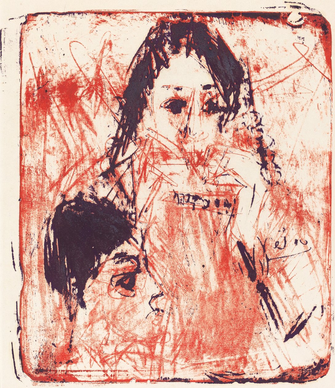 Mundharmonikaspieler, 1919 von Ernst Ludwig Kirchner