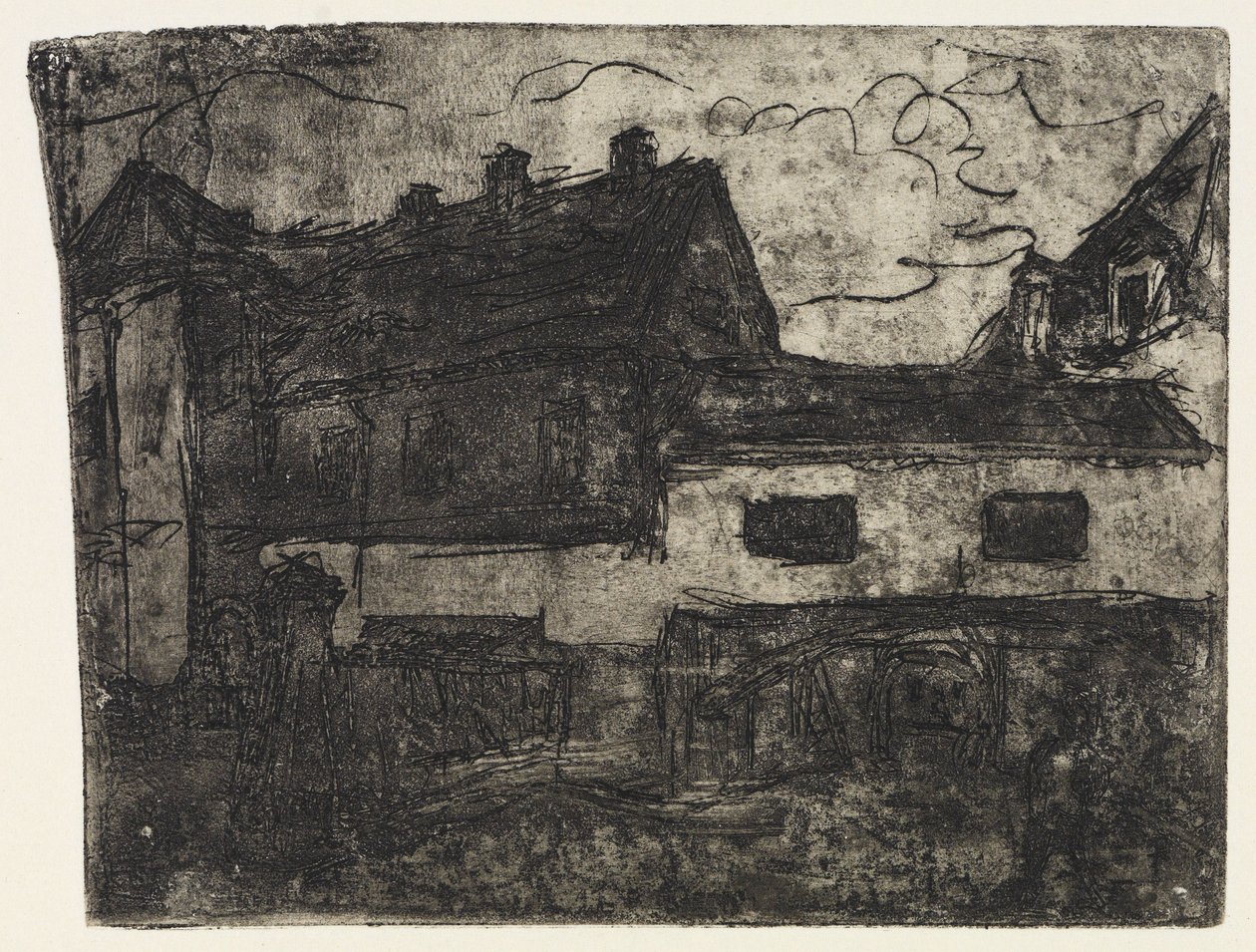 Alter Häuserdurchgang Dresden-Deuben von Ernst Ludwig Kirchner