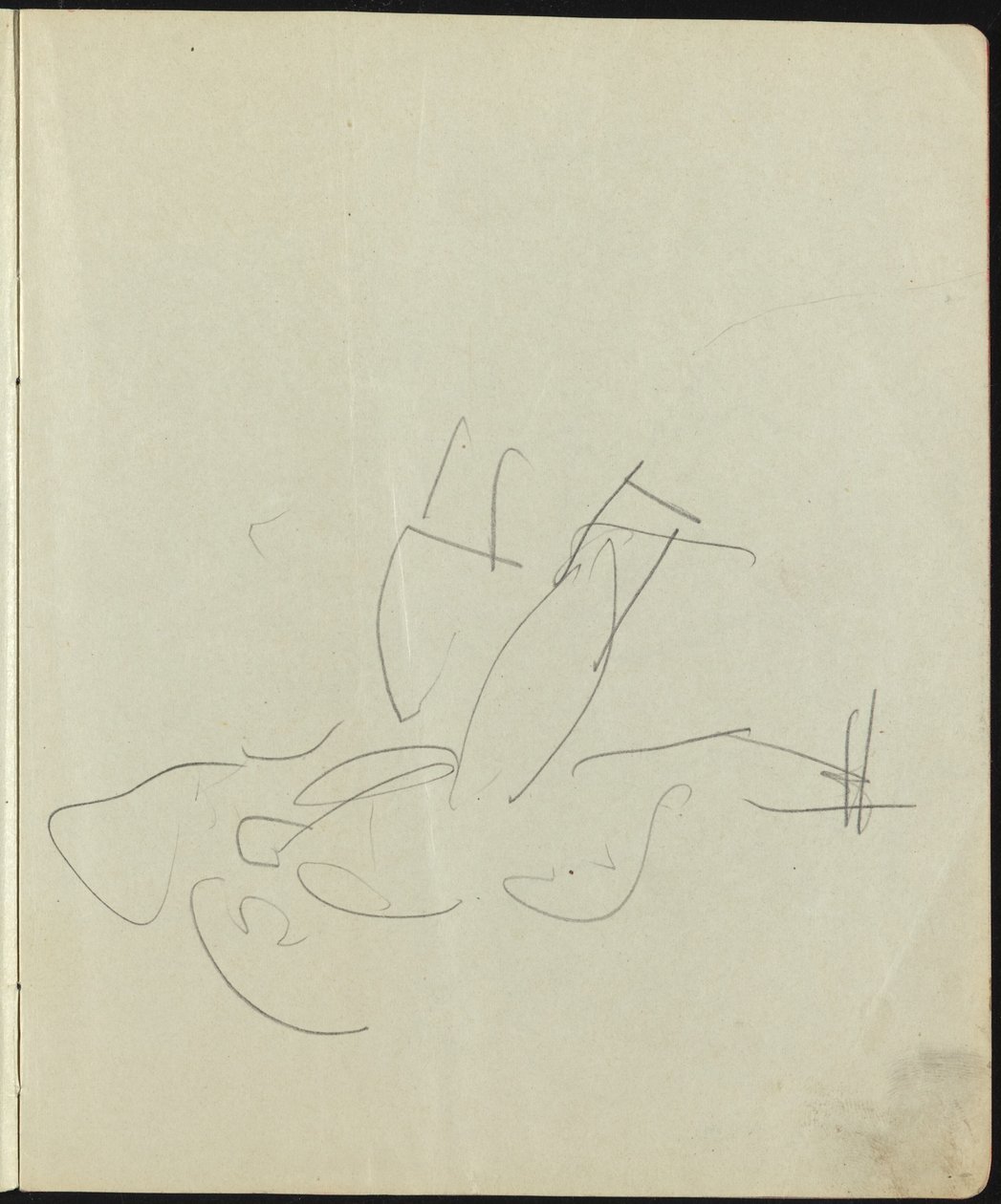 Tänzer und Darsteller (Seite aus einem Skizzenbuch) von Ernst Ludwig Kirchner