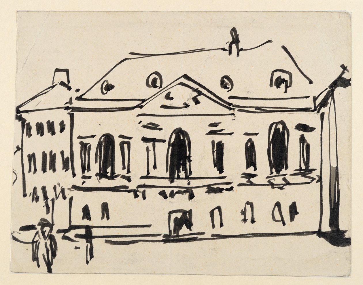 Das Kurländer Palais am Zeughausplatz in Dresden von Ernst Ludwig Kirchner