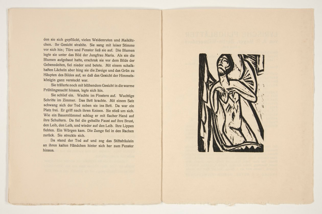 Das Stiftsfräulein und der Tod. Illustrationen zu einem Roman von Alfred Döblin von Ernst Ludwig Kirchner