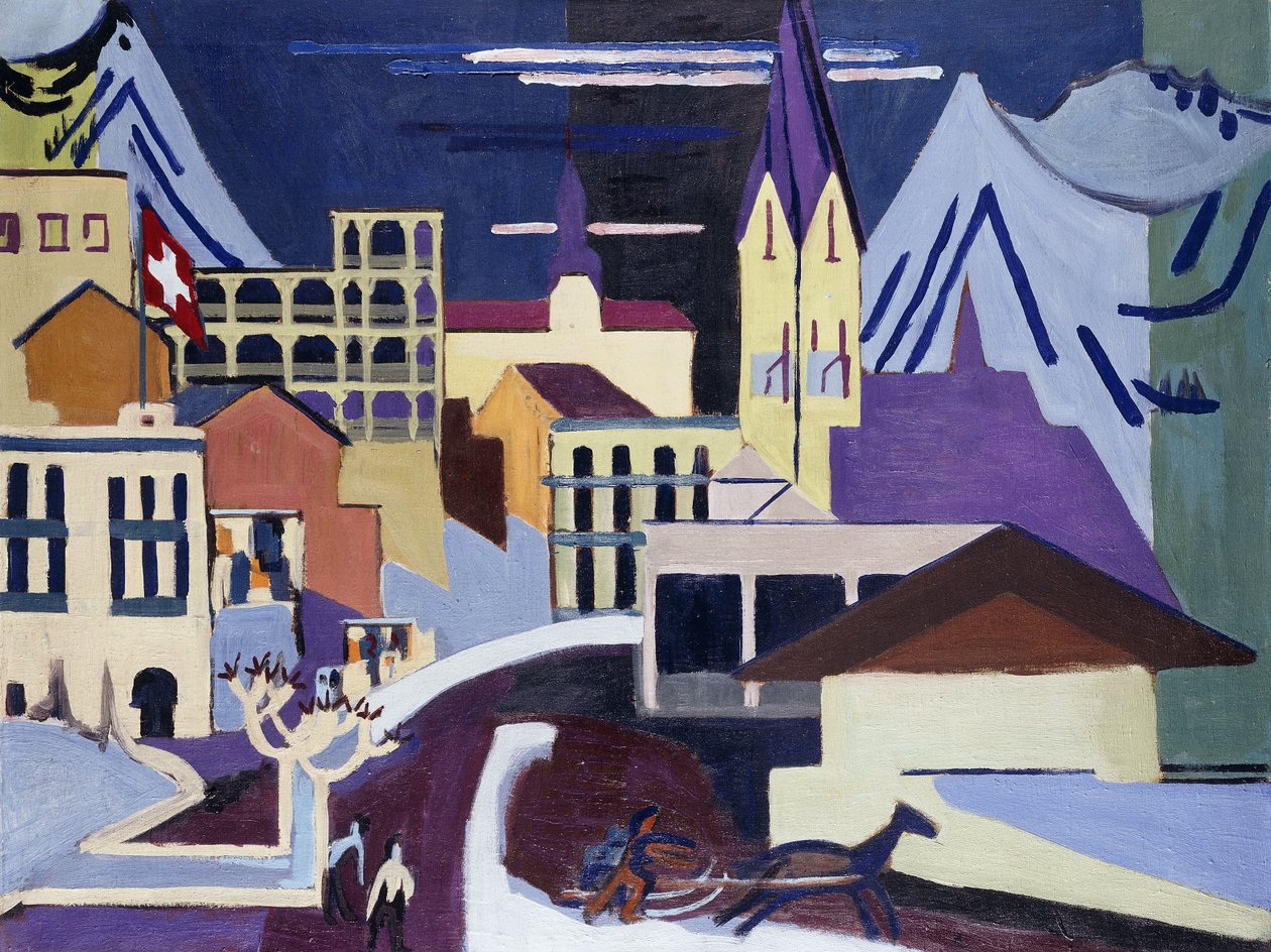 Bahnhof Davos-Platz, 1931 von Ernst Ludwig Kirchner