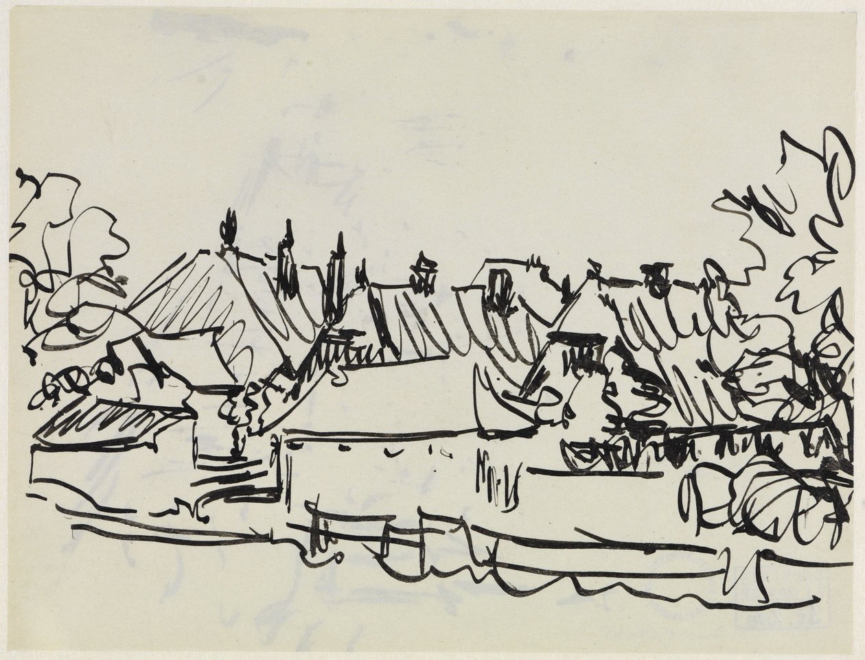 Dorf auf Fehmarn von Ernst Ludwig Kirchner