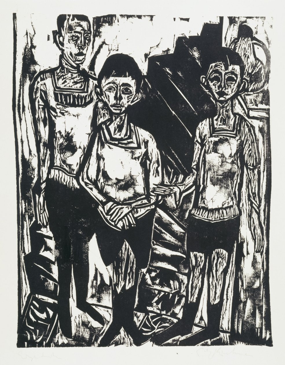 Drei Knaben (Söhne Fehr) von Ernst Ludwig Kirchner