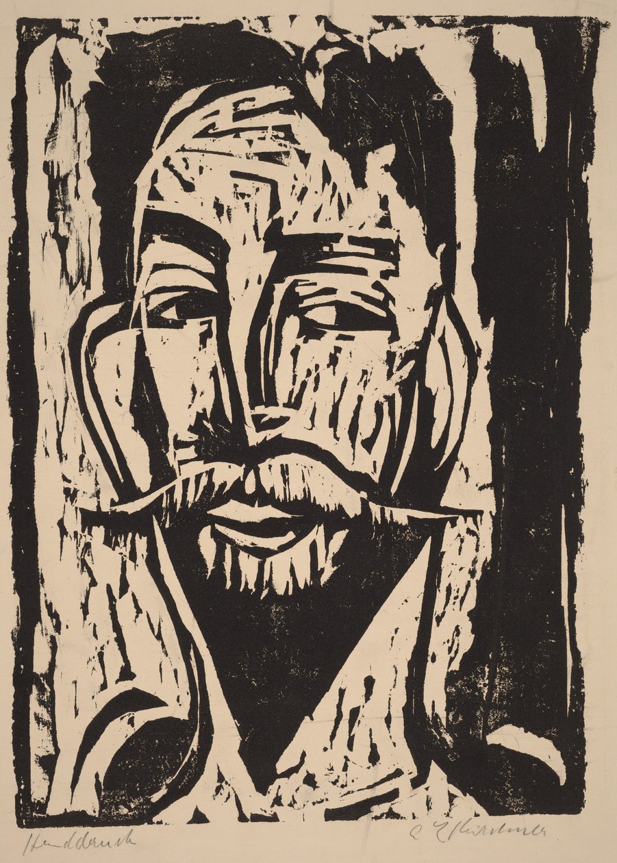 Kopf von Prof. Dr. Graef von Ernst Ludwig Kirchner