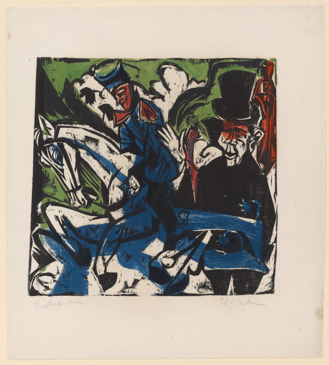 Illustration für Peter Schlemihl von Adalbert von Chamisso von Ernst Ludwig Kirchner