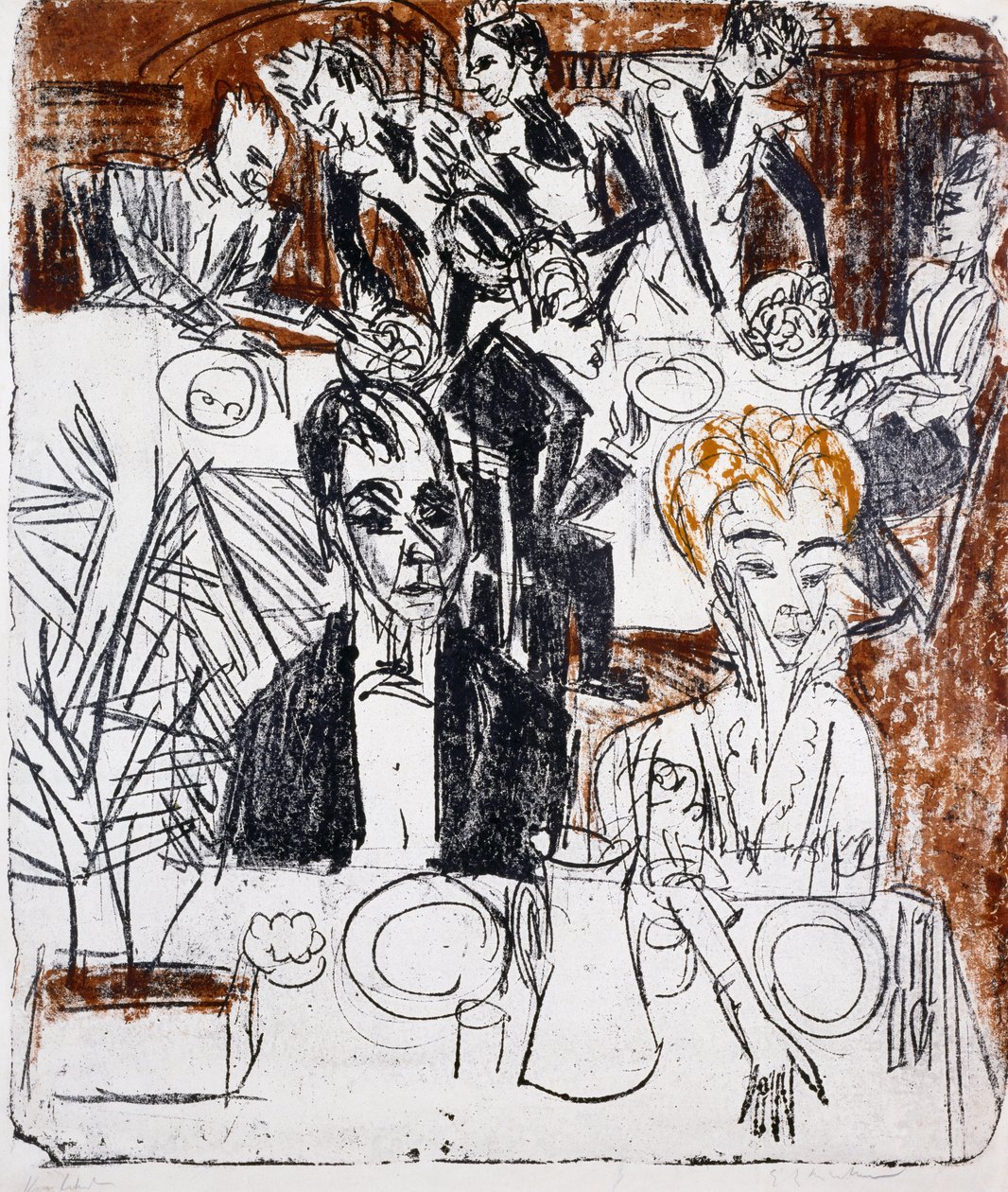 Gedeckter Tisch von Ernst Ludwig Kirchner