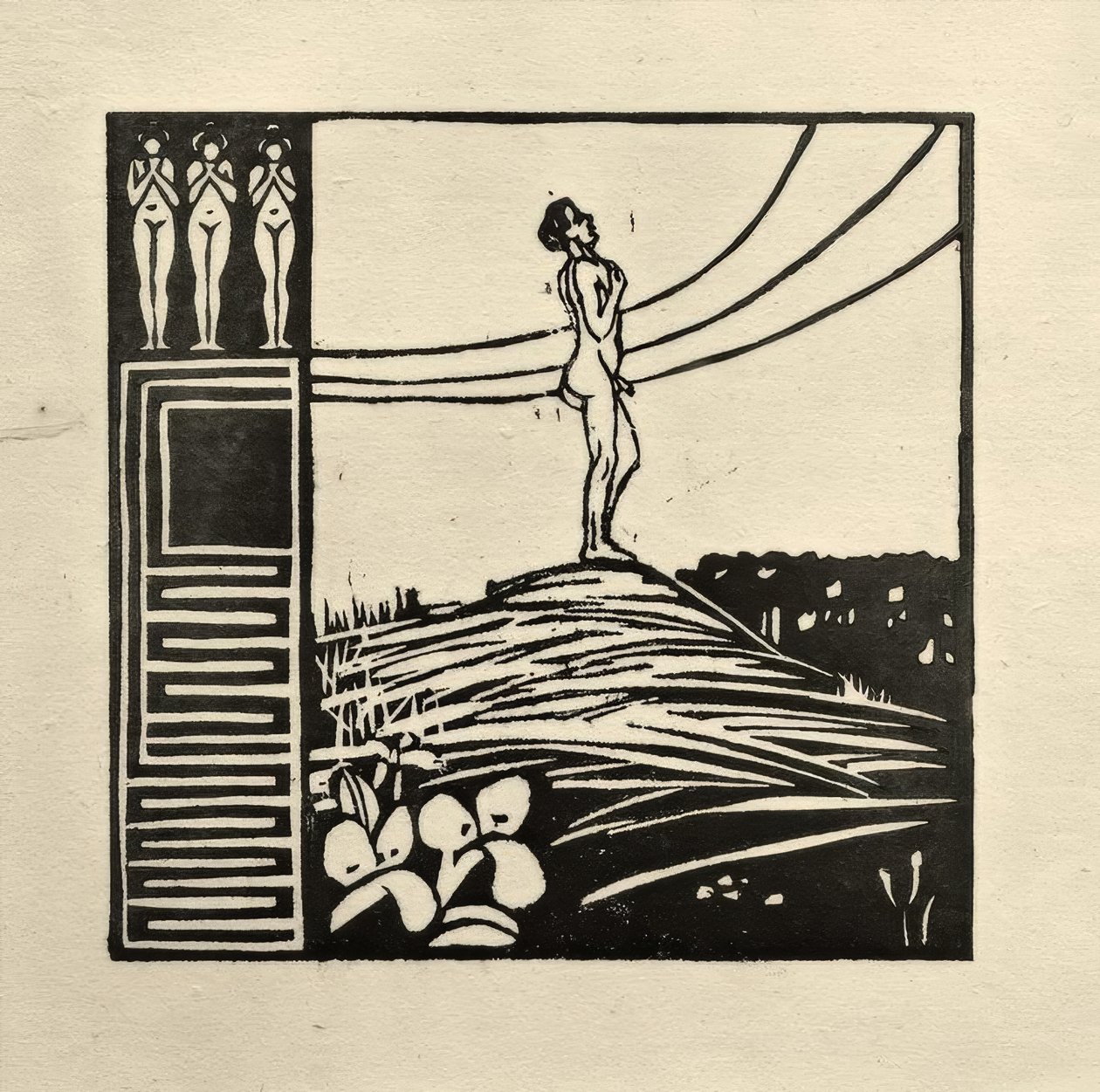 Männliche Figur auf einem Berg (Die Sehnsucht) von Ernst Ludwig Kirchner