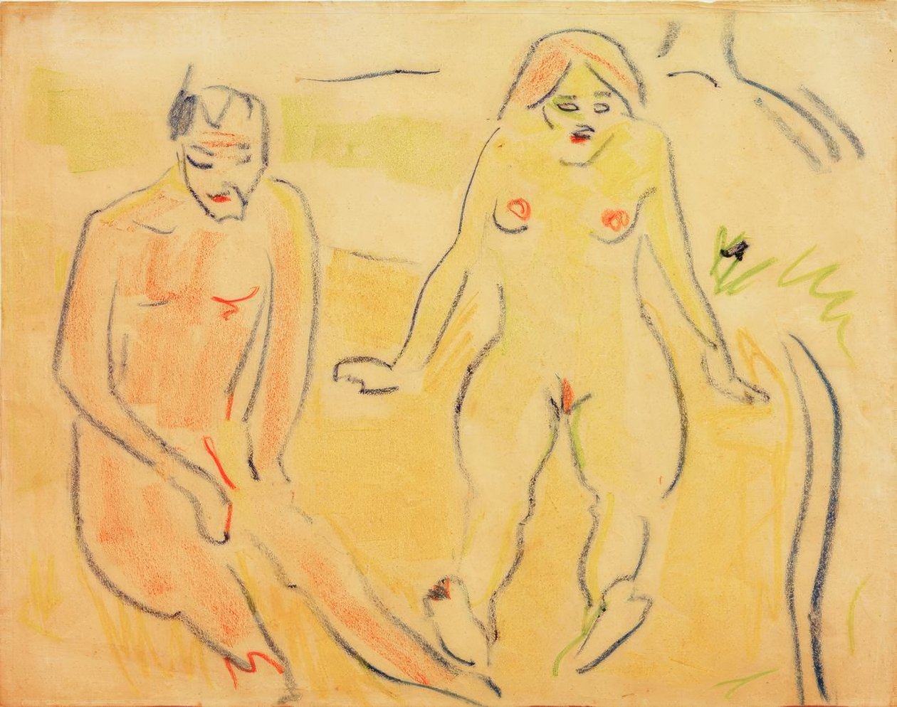 Mann und Frau (Sitzende auf der Wiese) von Ernst Ludwig Kirchner