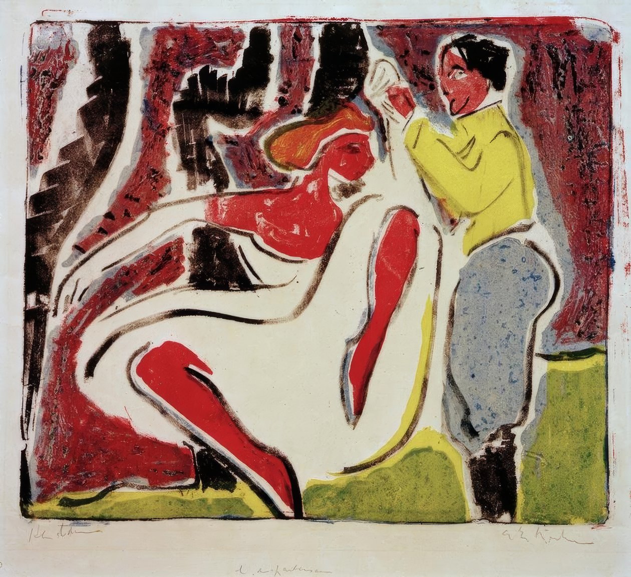 Russisches Tänzerpaar von Ernst Ludwig Kirchner
