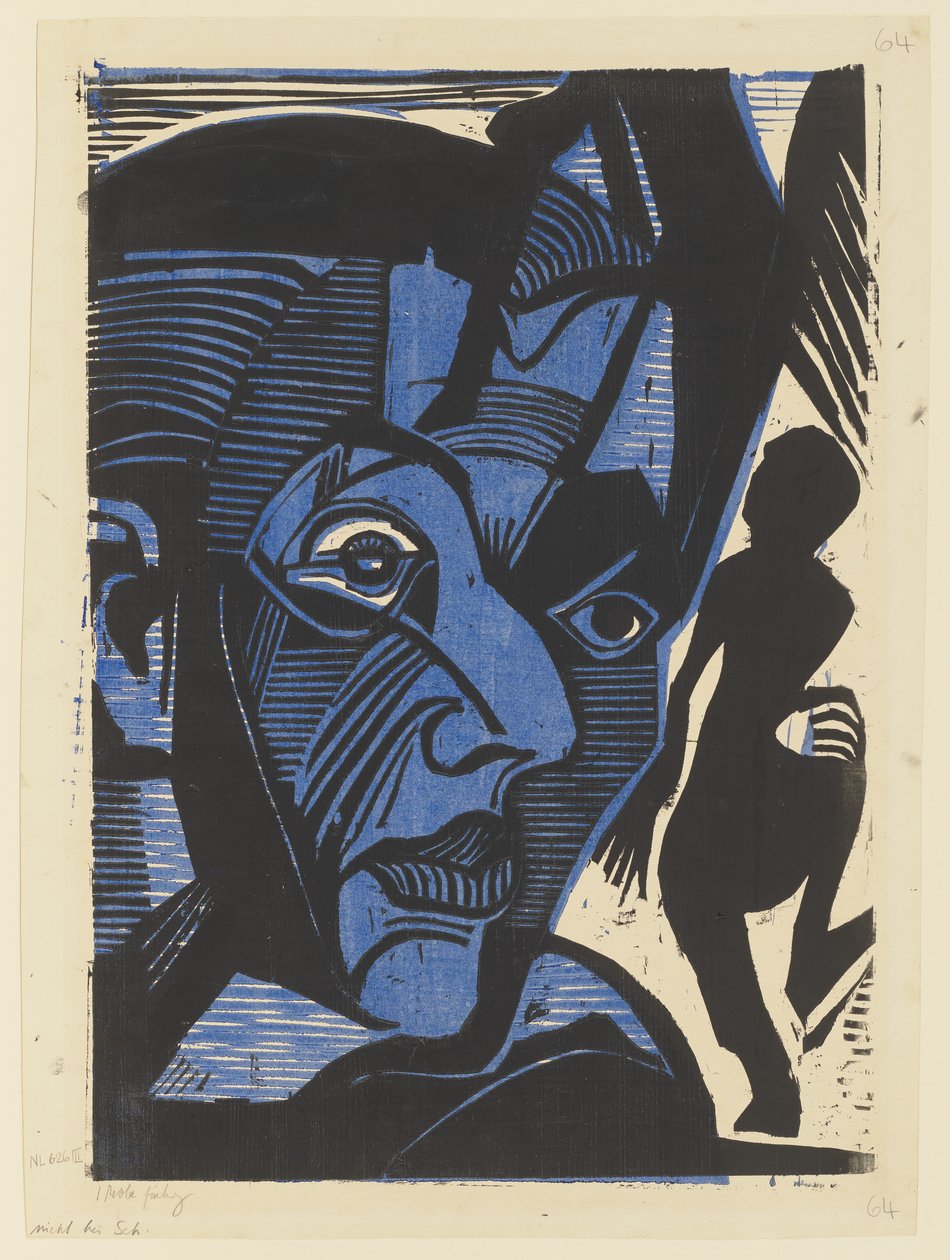 Selbstporträt (Melancholie der Berge) von Ernst Ludwig Kirchner