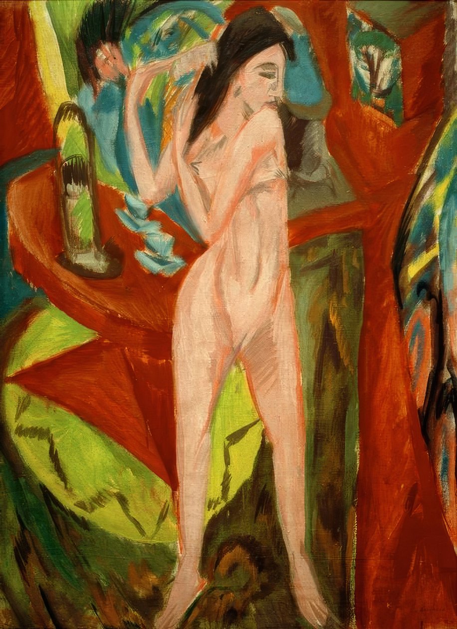 Sich kämmender Akt von Ernst Ludwig Kirchner