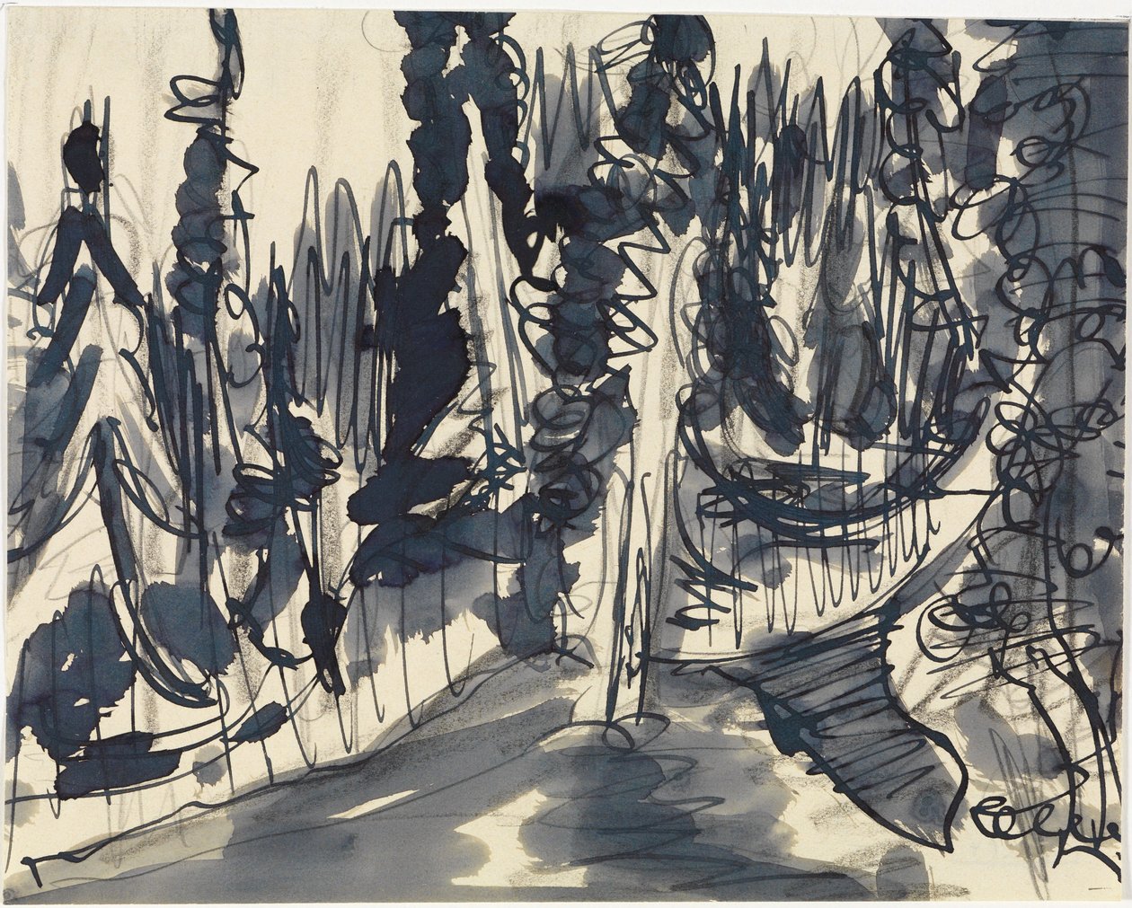 Tannenwald (Bergwald-Studie) von Ernst Ludwig Kirchner