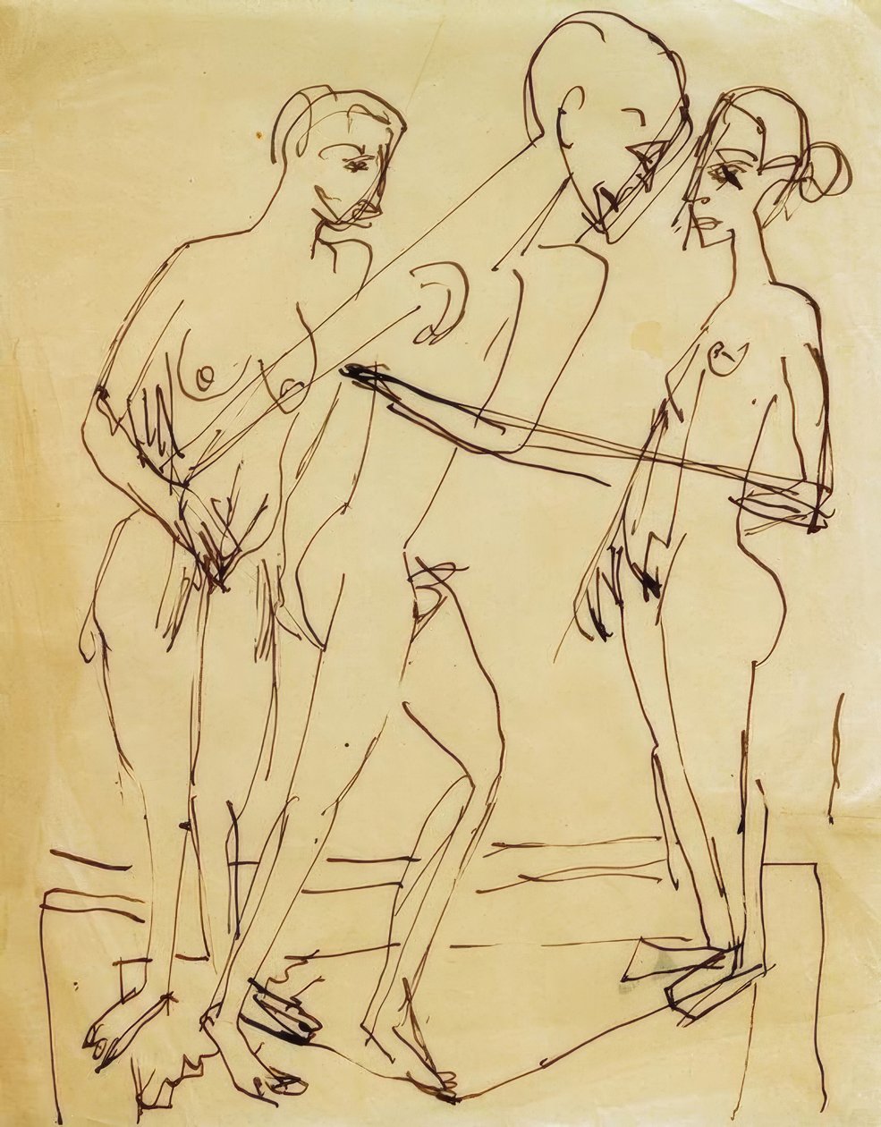 Tanz zwischen den Frauen von Ernst Ludwig Kirchner