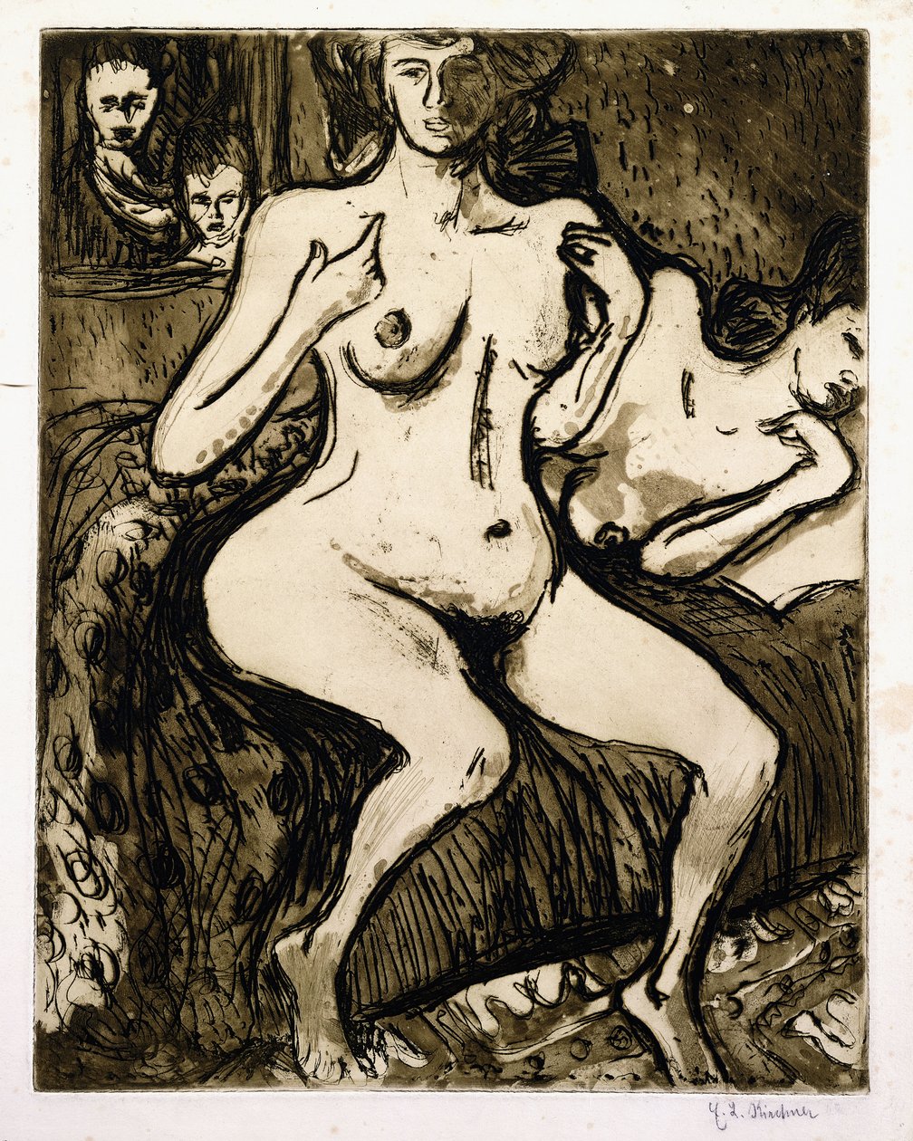 Zwei Frauen, 1907 von Ernst Ludwig Kirchner
