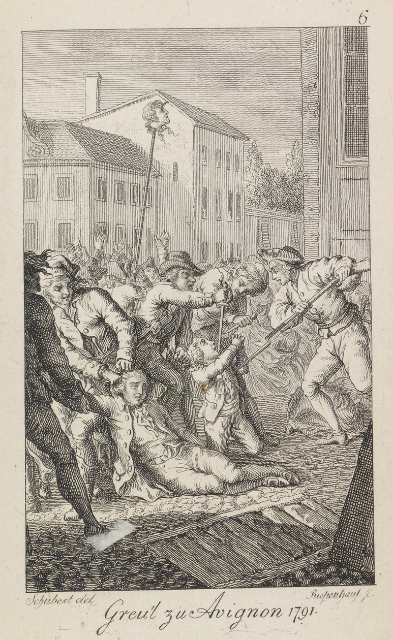 Die Massaker von La Glacière am 16.-17. Oktober 1791, 1793-1799 von Ernst Ludwig Riepenhausen