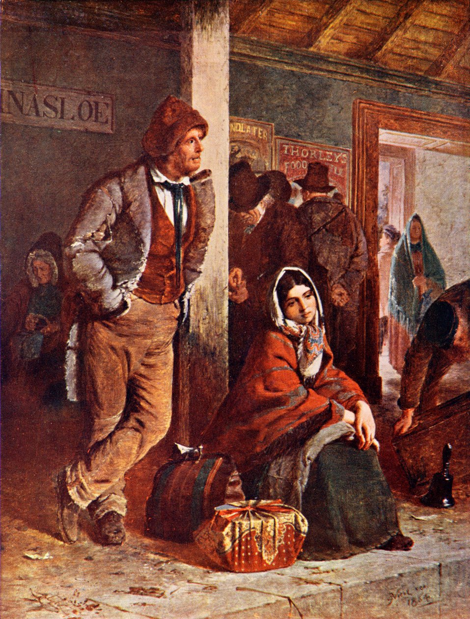Die Auswanderer - nach einem Gemälde von Erskine Nicol von Erskine Nicol