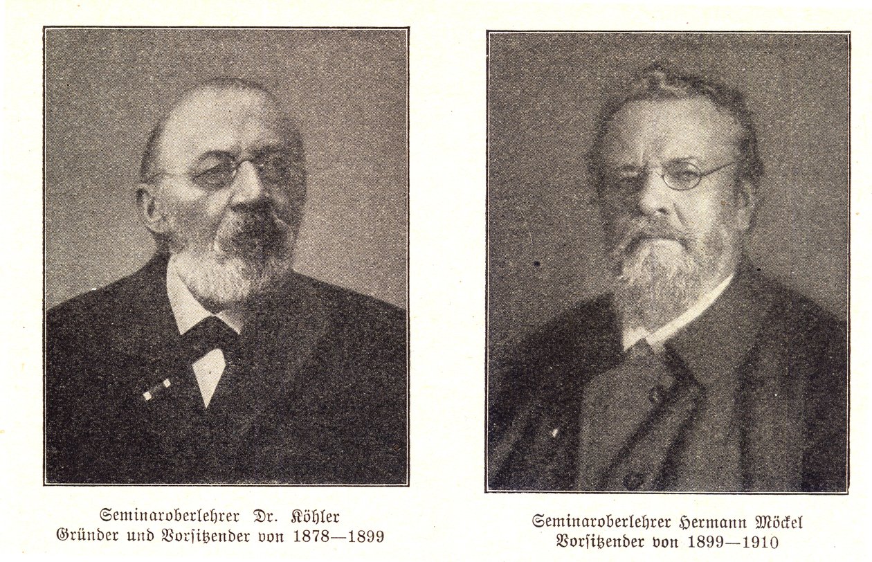 Die ersten Vorsitzenden des Erzgebirgsvereins Köhler und Möckel von Erzgebirgsverein