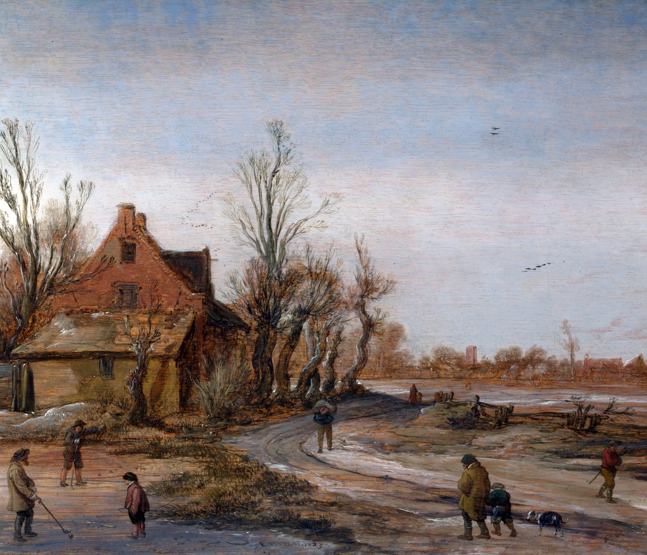 Winterlandschaft, 1623 von Esaias van de Velde