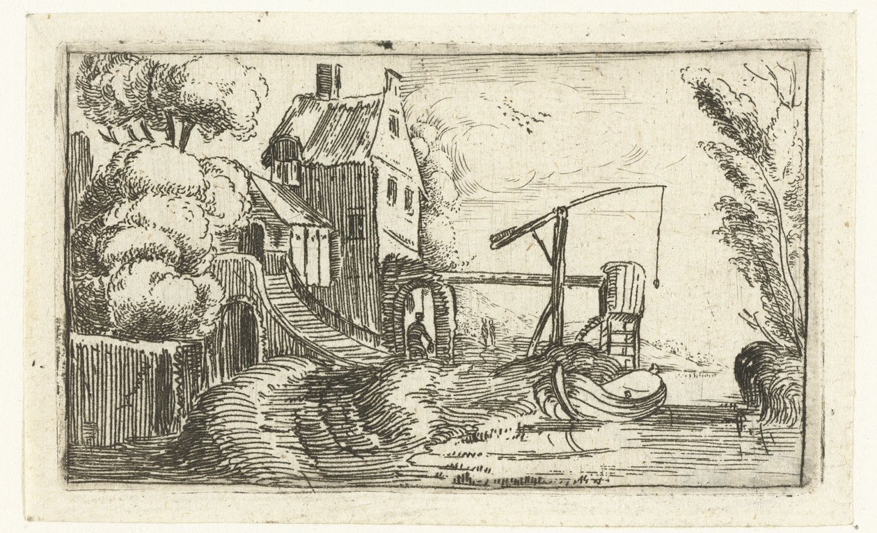 Haus oder Fabrik an einem Kanal von Esaias van de Velde (rejected attribution)