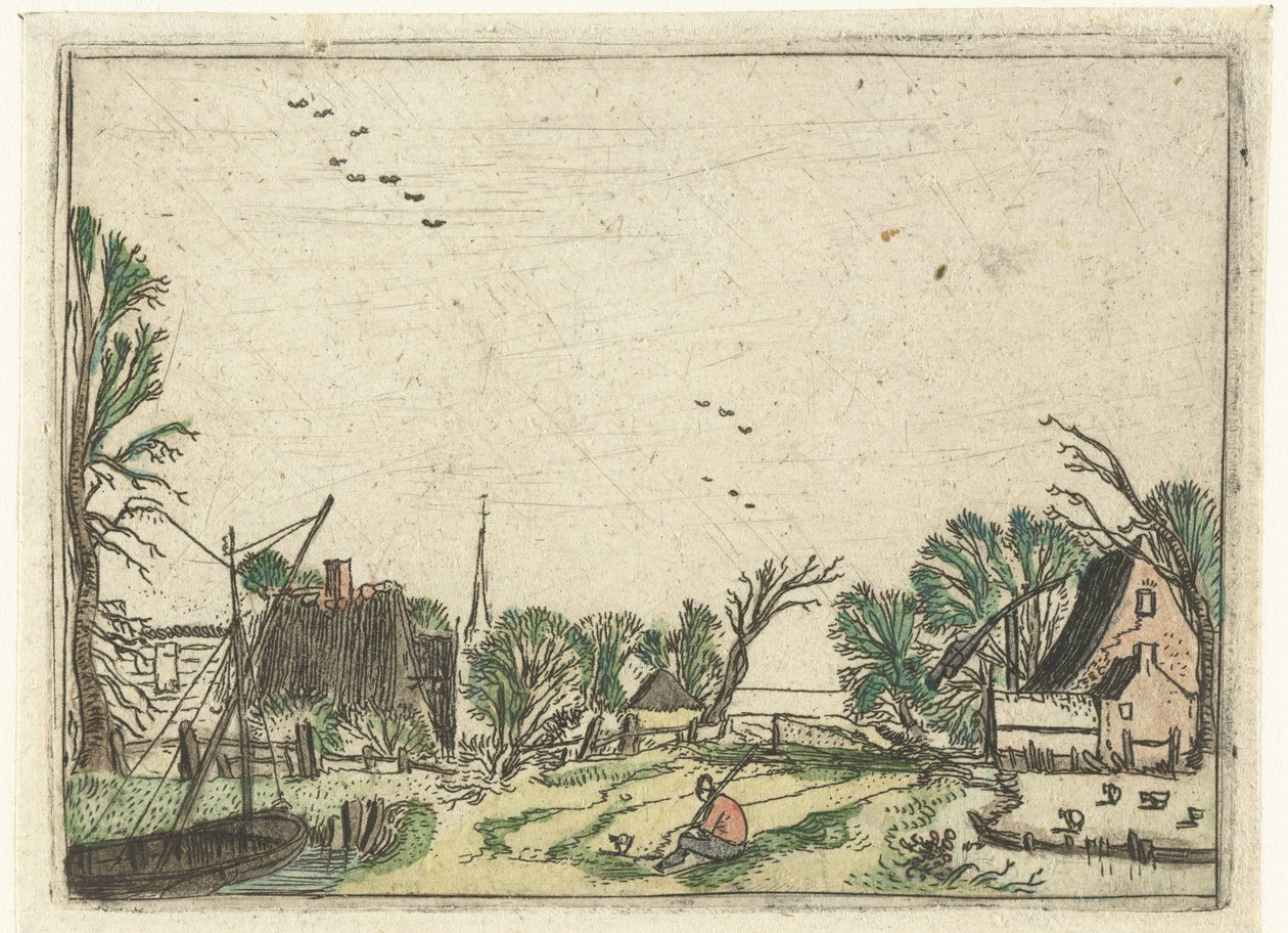 Dorf (Kleine Landschaften) von Esaias van de Velde