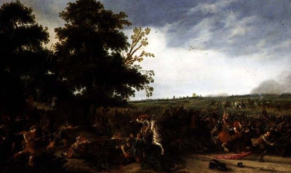 Infanterie kämpft gegen Kavallerie, 1630 von Esaias van de Velde