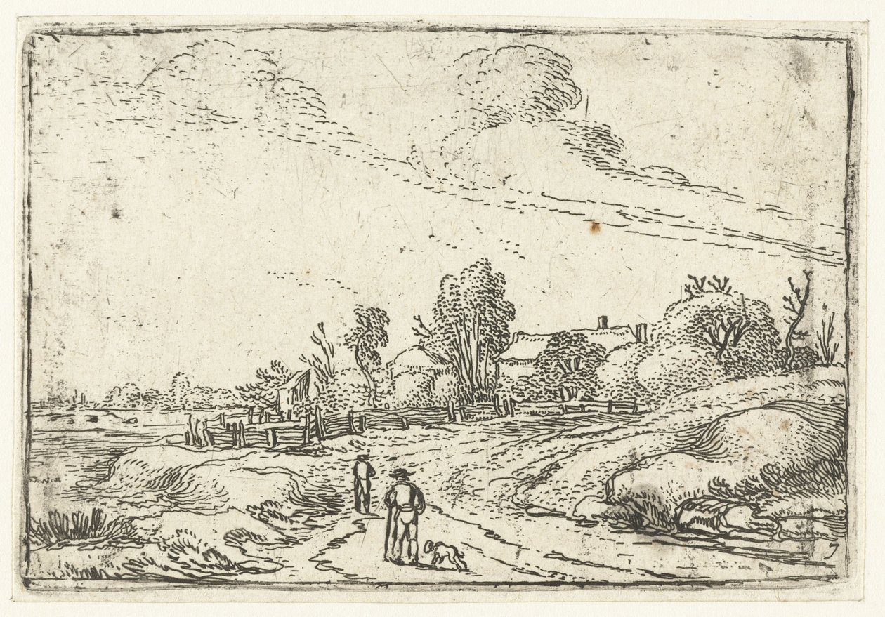 Pfad entlang eines Bauernhofs von Esaias van de Velde
