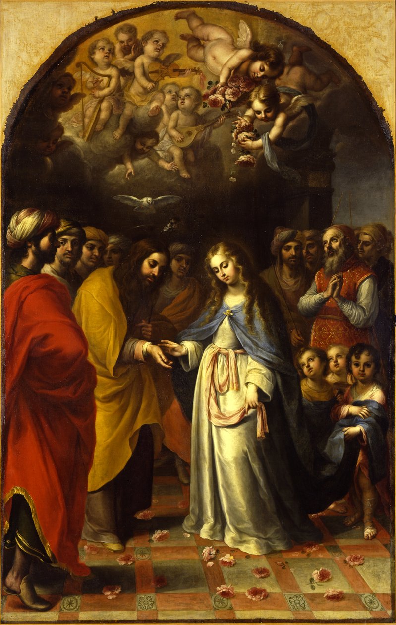 Die Heirat der Jungfrau, ca. 1693 von Esteban Márquez de Velasco