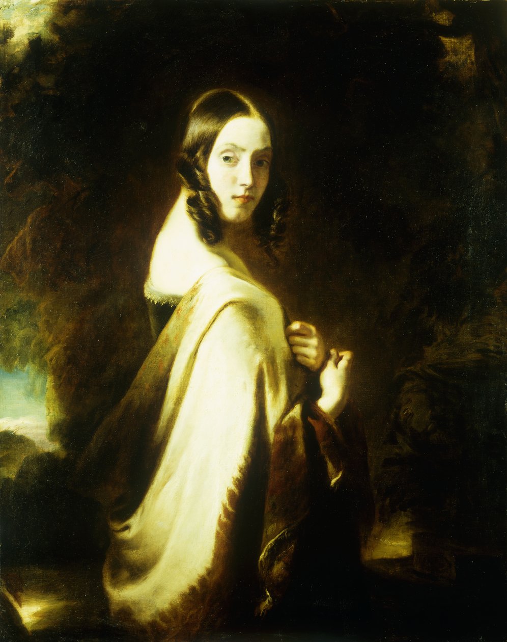 Eine Dame mit einem Schal von Esther Paris Persennet