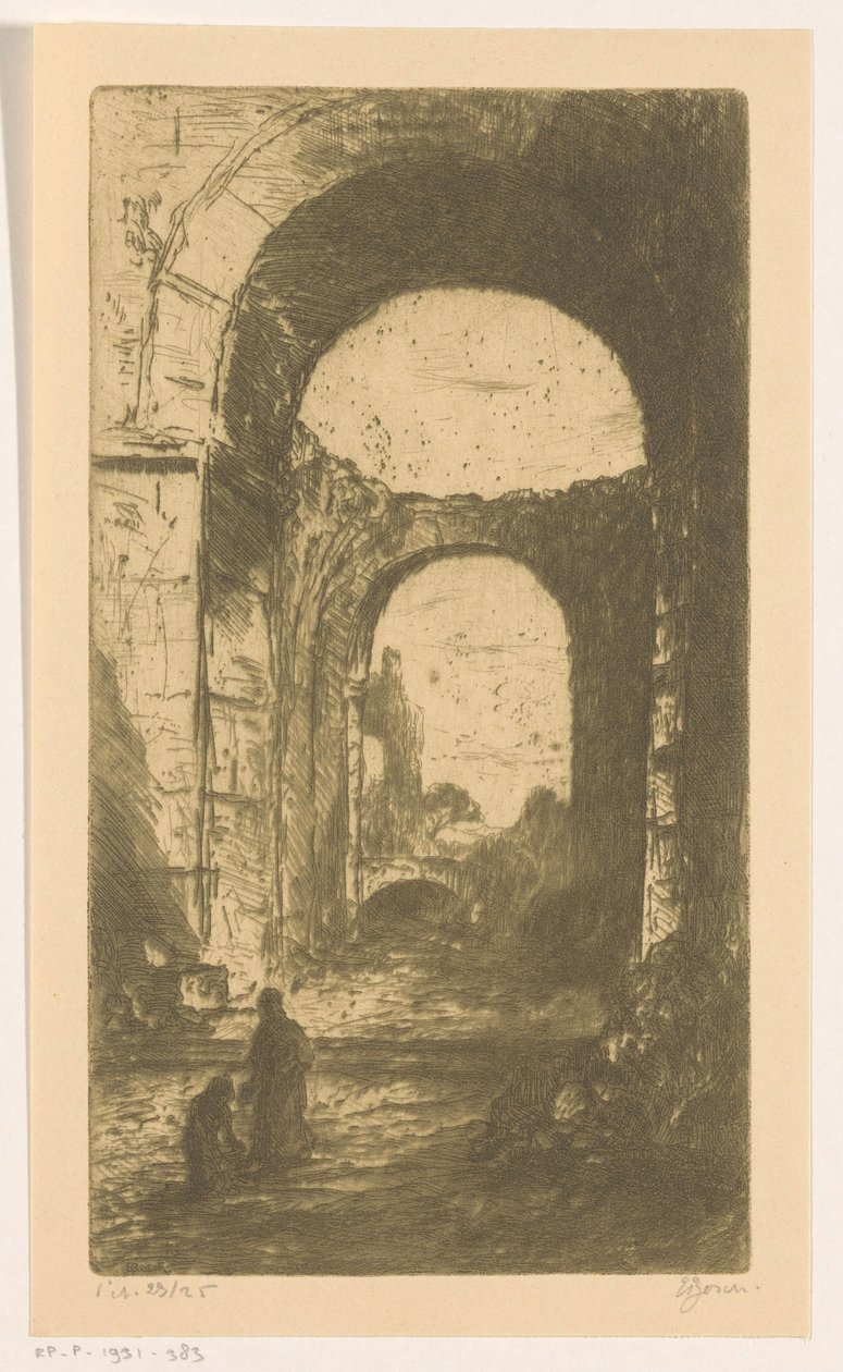 Palatinische Ruine in Rom von Etienne Bosch (signed by artist)