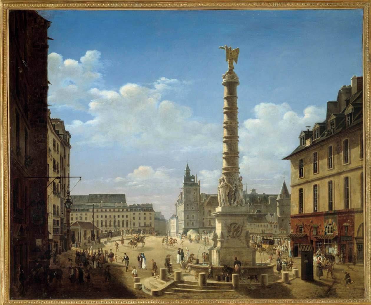 Der Platz und der Brunnen von Chatelet von Etienne Bouhot