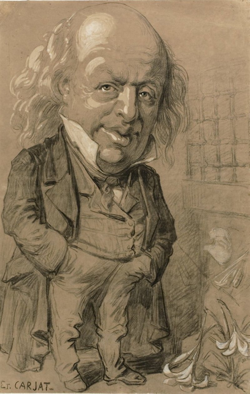 Karikaturporträt von Pierre-Jean de Beranger von Etienne Carjat