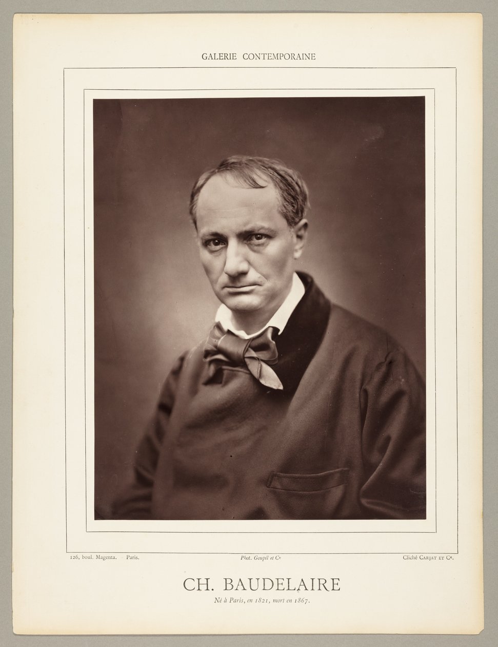 Charles Baudelaire (französischer Dichter, Kritiker und Schriftsteller, 1821-1867) von Etienne Carjat